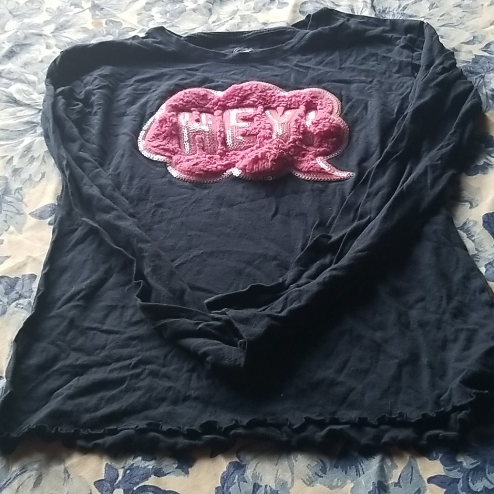 A blue and pink long sleeve pj
